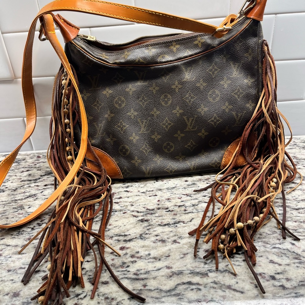 Upcycled Louis Vuitton Hobo Crossbody by Vintage Boho Bags